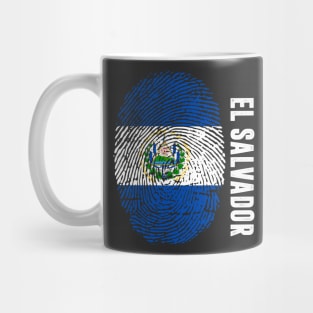 El Salvador Flag Fingerprint My Story DNA Salvadorian Mug